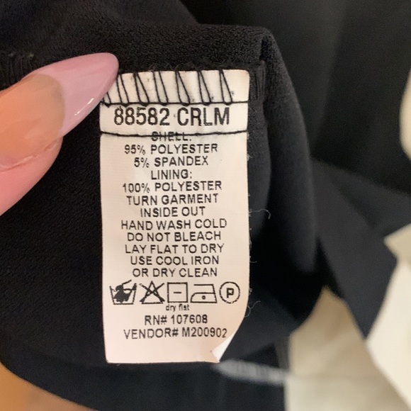 Madison Leigh Color Block Crew Neck Cap Sleeve Mid Knee Length Dress Size 18 - Picture 7 of 7